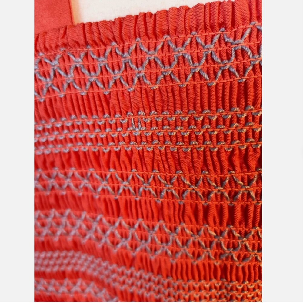 Anthropologie Petite The Helena Square Neck Tiered Midi Dress Boho - Picture 3 of 5